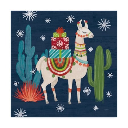 Mary Urban 'Lovely Llamas Ii Christmas' Canvas Art,24x24